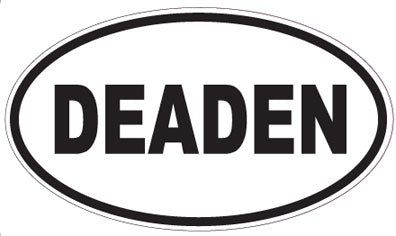 DEADEN - Oval Sticker