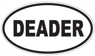 DEADER - Oval Sticker