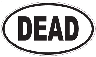 DEAD - Oval Sticker