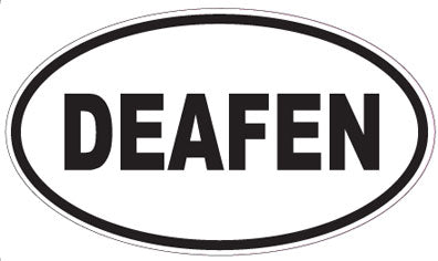 DEAFEN - Oval Sticker