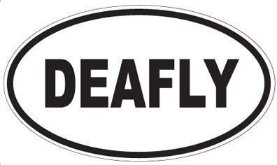 DEAFLY - Oval Sticker