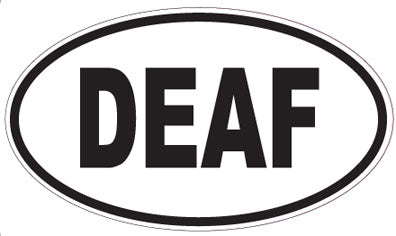 DEAF - Oval Sticker