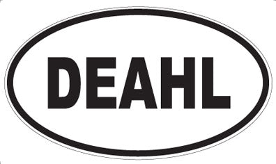DEAHL - Oval Sticker