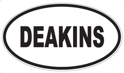 DEAKINS - Oval Sticker