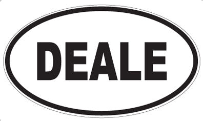 DEALE - Oval Sticker
