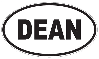 DEAN - Oval Sticker