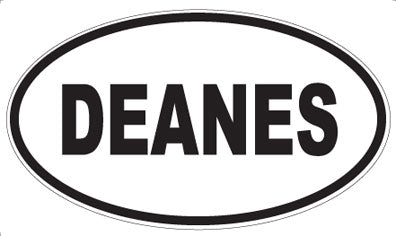 DEANES - Oval Sticker