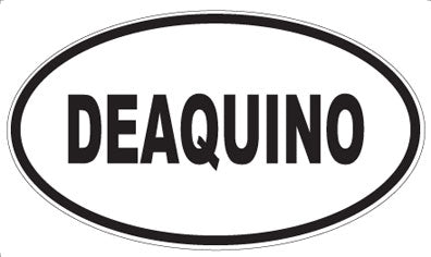 DEAQUINO - Oval Sticker