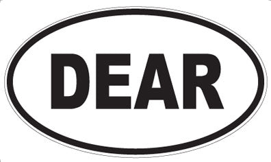 DEAR - Oval Sticker