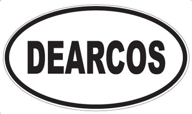 DEARCOS - Oval Sticker