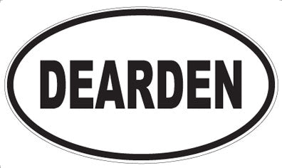 DEARDEN - Oval Sticker