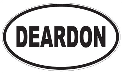 DEARDON - Oval Sticker