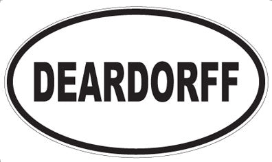 DEARDORFF - Oval Sticker