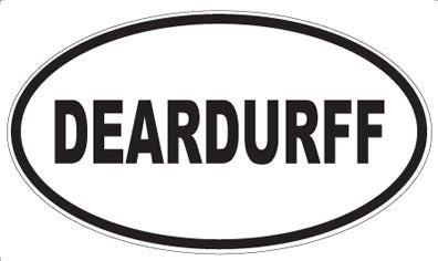 DEARDURFF - Oval Sticker