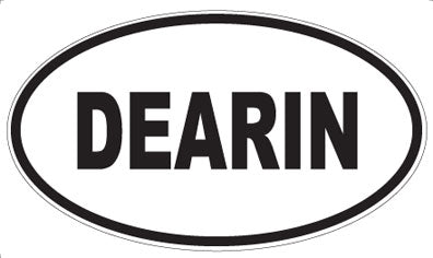 DEARIN - Oval Sticker