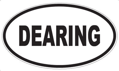 DEARING - Oval Sticker