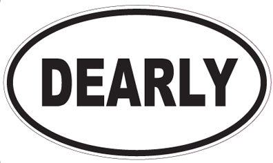 DEARLY - Oval Sticker