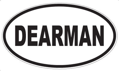 DEARMAN - Oval Sticker
