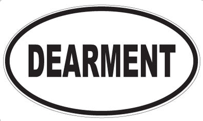 DEARMENT - Oval Sticker
