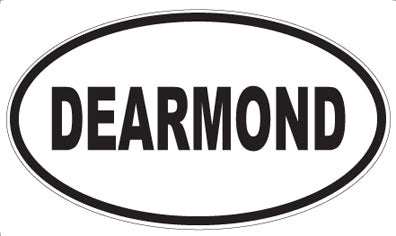 DEARMOND - Oval Sticker