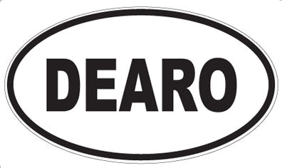DEARO - Oval Sticker