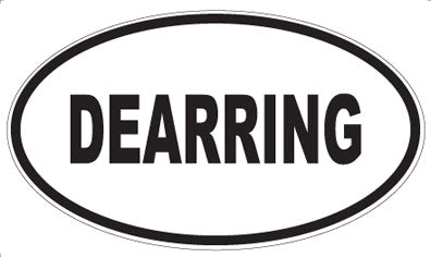 DEARRING - Oval Sticker