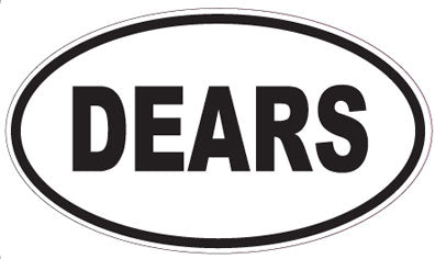 DEARS - Oval Magnet