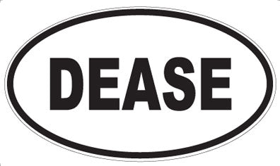 DEASE - Oval Sticker
