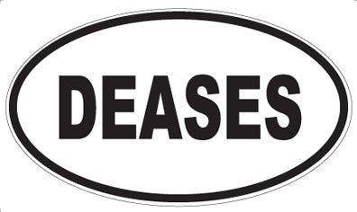 DEASES - Oval Sticker