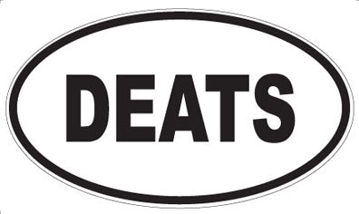 DEATS - Oval Sticker