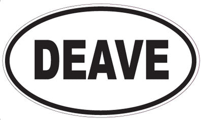 DEAVE - Oval Sticker