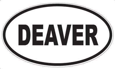 DEAVER - Oval Sticker