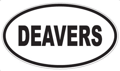 DEAVERS - Oval Sticker