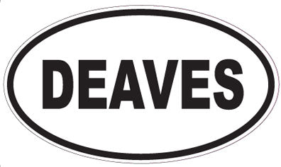 DEAVES - Oval Sticker