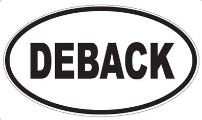DEBACK - Oval Sticker