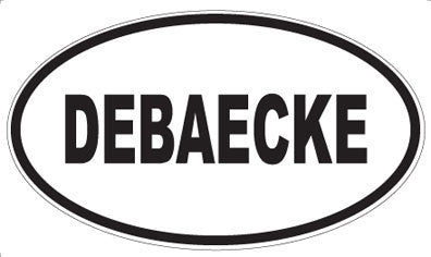 DEBAECKE - Oval Sticker