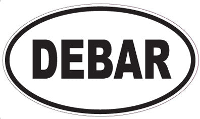 DEBAR - Oval Sticker