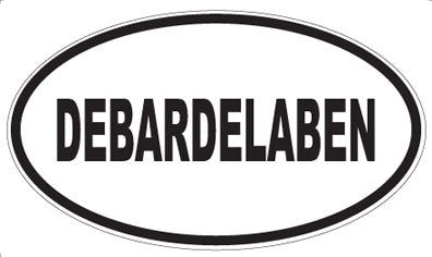 DEBARDELABEN - Oval Sticker
