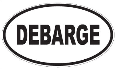 DEBARGE - Oval Sticker