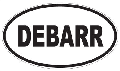 DEBARR - Oval Sticker