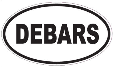 DEBARS - Oval Sticker