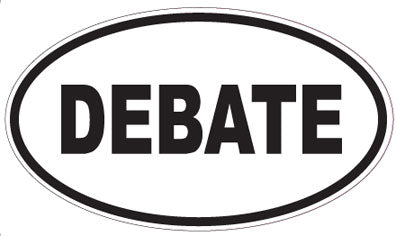 DEBATE - Oval Sticker
