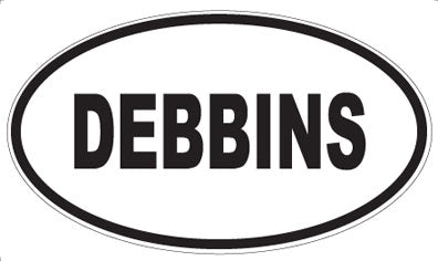 DEBBINS - Oval Sticker