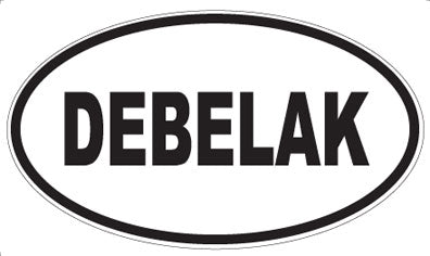 DEBELAK - Oval Sticker