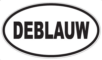 DEBLAUW - Oval Sticker