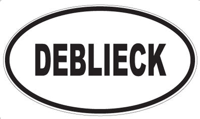DEBLIECK - Oval Sticker