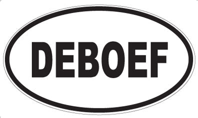 DEBOEF - Oval Sticker