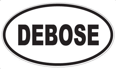 DEBOSE - Oval Sticker
