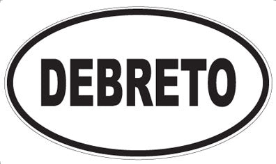 DEBRETO - Oval Sticker