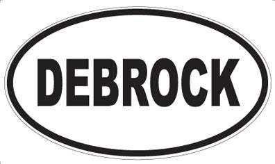 DEBROCK - Oval Sticker